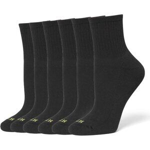 Women's Black - 6 Pair Pack  Winter Soft Warm Thick Cold Mini Crew Ankle Socks